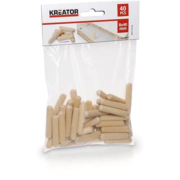 

KREATOR Truhlářské kolíčky 8 x 40 mm (40 ks) KRT110102