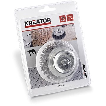 

KREATOR Ocelová kartáč na vrtačky 70mm KRT150103
