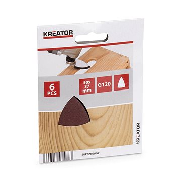 

KREATOR Brusný papír 50mm prstového tvaru G120 6ks KRT280007