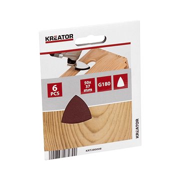 

KREATOR Brusný papír 50mm prstového tvaru G180 6ks KRT280008