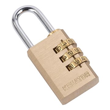 

Kreator KRT557010 Visací zámek kombinační 40mm trojmístný kód