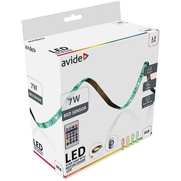 

AVIDE Set voděodolný LED pásek pod postel 1,5 m s čidlem pohybu, zdrojem a dálkovým ovládáním