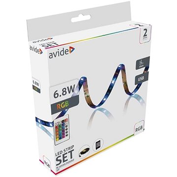 

AVIDE Set voděodolný LED pásek 2 m s dálkovým ovládáním a USB