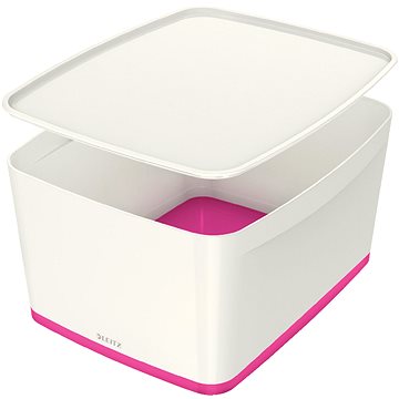 

Leitz WOW MyBox, velikost L, bílá/růžová