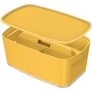 

Leitz Cosy MyBox SET úložný box s víkem + organizér s držadlem, žlutá, 5l