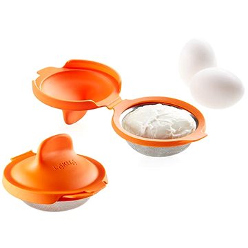 

Lékué Tvořítko na ztracená vejce Egg Poacher 2ks | oranžová