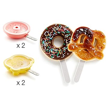 

Lékué Tvořítka na nanuky ve tvaru donutů a preclíků Donut 2ks & Pretzel 2ks