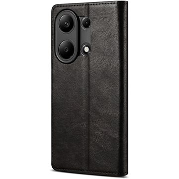 

Lenuo Leather flipové pouzdro pro Xiaomi Redmi Note 13 Pro, černá