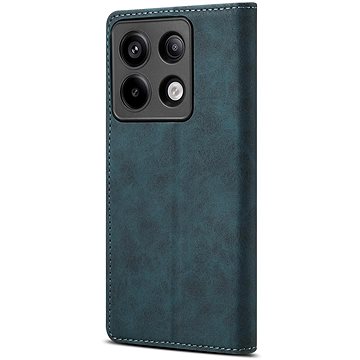 

Lenuo Leather flipové pouzdro pro Xiaomi Redmi Note 13 Pro 5G, modrá