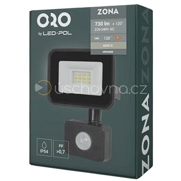 

Reflektor LED ORO Zona, 10 W, 730 lm, NW-B-PIR