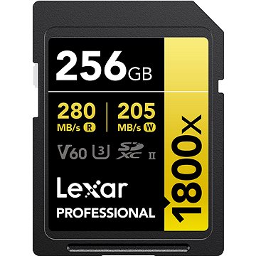 

Lexar SDXC Pro 1800x 256GB