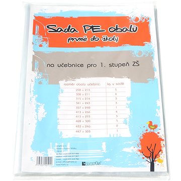 

LINARTS Sada "Prvně do školy" - mix velikostí / 40 mic, čirý - balení 29 ks