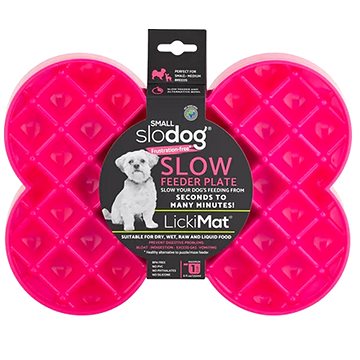 

LickiMat SloDog Small lízací / zpomalovací, kost, růžová
