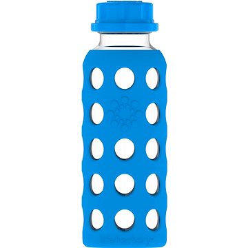 

Lifefactory Skleněná láhev 265 ml dětská plochý uzávěr, Cobalt blue