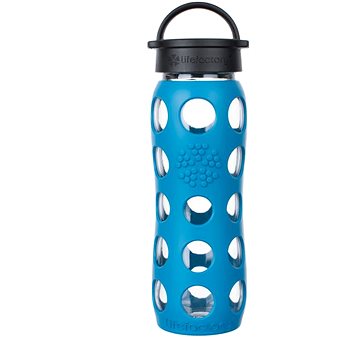

Lifefactory Skleněná láhev 650 ml klasický uzávěr Teal Lake