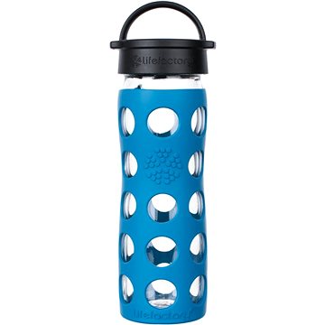 

Lifefactory Skleněná láhev 475 ml klasický uzávěr Teal Lake