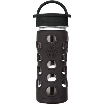 

Lifefactory Skleněná láhev 350 ml klasický uzávěr Onyx