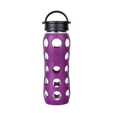 

Lifefactory Skleněná láhev 650 ml klasický uzávěr Plum