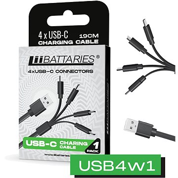 

LIIBATTARIES Nabíječka 19 cm USB-A > 4× USB-C