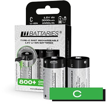 

LIIBATTARIES Nabíjecí baterie tužková C - 3000 mAh USB-C