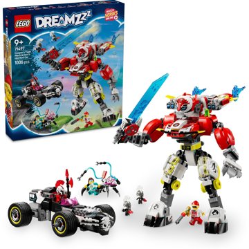 

LEGO® DREAMZzz™ 71497 Cooperův tygří robot a Zerův hot rod