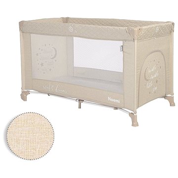 

Lorelli Cestovní postýlka Noemi 1 vrstva Fog Beige Star
