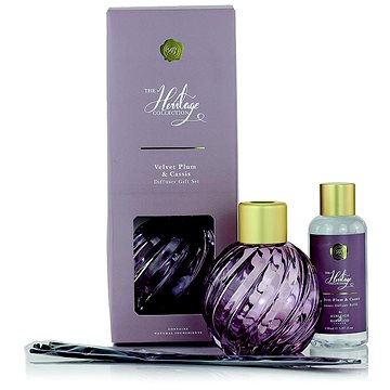 

Ashleigh & Burwood Dárková sada skleněný MAUVE s náplní VELVET PLUM & CASSIS 150 ml