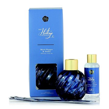 

Ashleigh & Burwood Dárková sada skleněný BLUE s náplní BLACK PEPPER & AMBER 150 ml