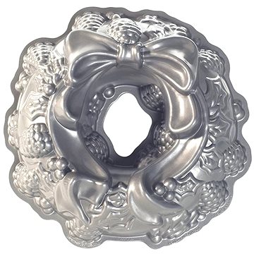 

NORDIC WARE Forma na bábovku ve tvaru svátečního věnce stříbrná