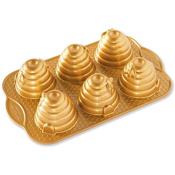 

NORDIC WARE Forma na šest malých bábovek VČELÍ ÚLY zlatá