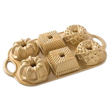 

NORDIC WARE Forma na šest malých bábovek PREMIUM zlatá