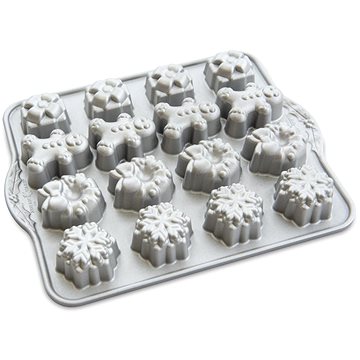 

NORDIC WARE Forma na 16 ks vánočních motivů stříbrná