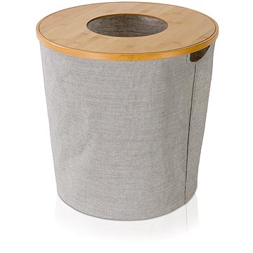 

BAMBOO kulatý s víkem šedý