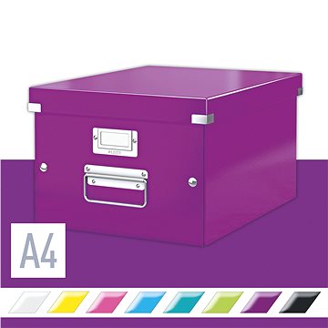 

LEITZ WOW Click & Store A4 28.1 x 20 x 37 cm, purpurová