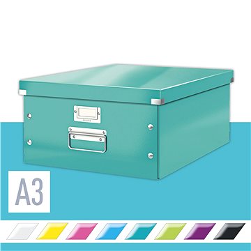 LEITZ WOW Click & Store A3 36.9 x 20 x 48.2 cm, ledově modrá