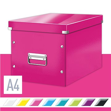 

LEITZ WOW Click & Store A4 32 x 31 x 36 cm, růžová