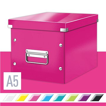 

LEITZ WOW Click & Store A5 26 x 24 x 26 cm, růžová