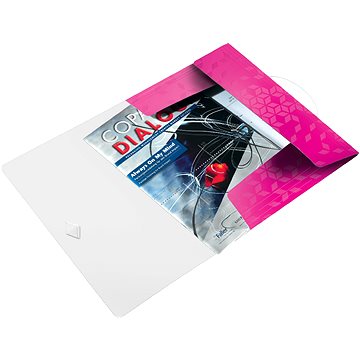 

LEITZ WOW A4 tříchlopňové, plastové, růžové