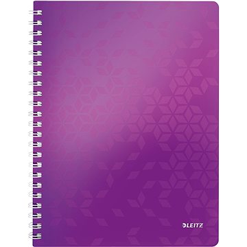 

LEITZ WOW A4 s kroužkovým hřbetem, linkovaný, purpurový