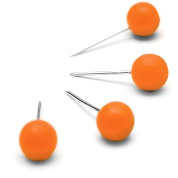 

NOBO Notice Board Push Pins Orange, oranžové - balení 100 ks