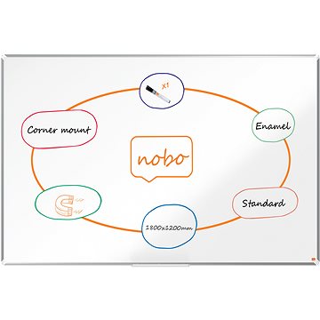 NOBO Premium Plus smaltovaná 180 x 120 cm, bílá