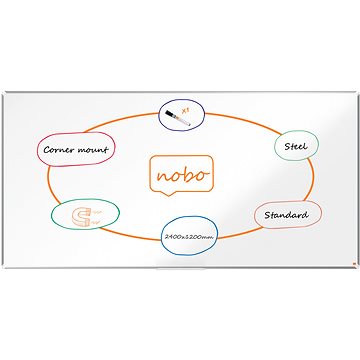 NOBO Premium Plus 240 x 120 cm, bílá