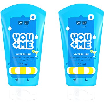 

YOU ME Waterlube s přídavkem zklidňujícího panthenolu, 2× 150 ml