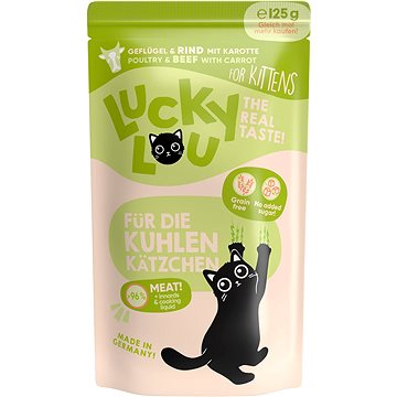 

Lucky Lou Lifestage Kitten s drůbežím a hovězím masem 125 g