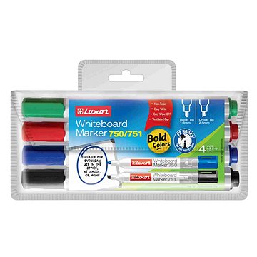 

LUXOR Whiteboard Marker 750/751 - sada 4 barev