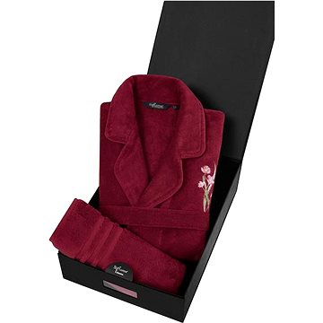 

Soft Cotton - Krátký Dámský župan Lilly v Dárkovém balení s ručníkem, fuchsiový, L