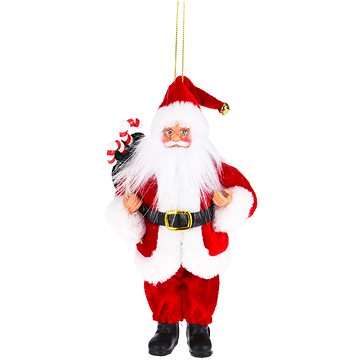 

LAALU Vánoční ozdoby - santa, zavěšení s cukrovými hůlkami, 20 cm