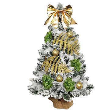 

LAALU Vánoční stromek zdobený s LED osvětlením - HARMONICKÁ CHAMPAGNE, 27 ks ozdob, 60 cm