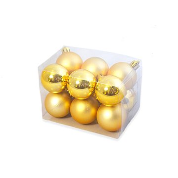 

LAALU Vánoční ozdoby - koule, zlaté, průměr 4 cm, 12 ks