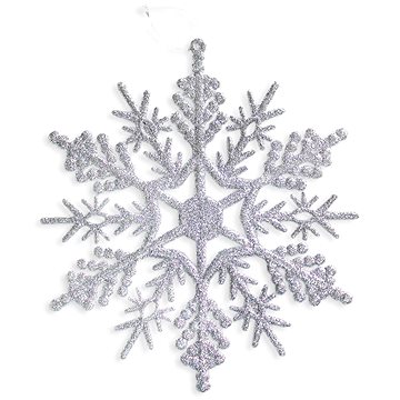 

LAALU Vánoční ozdoby - vločka s glitry, 17,5 cm